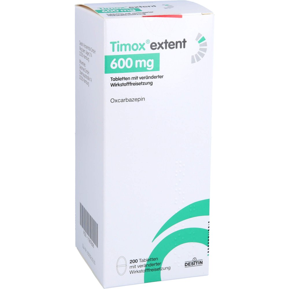 Das Produktfoto zeigt Timox Extent 600 Mg Tab.M.Veränd.Wirkst.-Frs. (200 stk) PZN 11267806