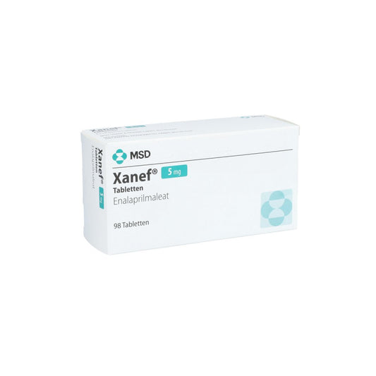 Das Produktfoto zeigt Xanef 5 Mg Tabletten (98 stk) PZN 11287080