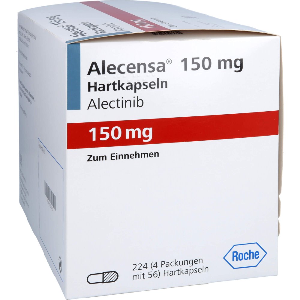 Das Produktfoto zeigt Alecensa 150 Mg Hartkapseln (224 stk) PZN 11287648