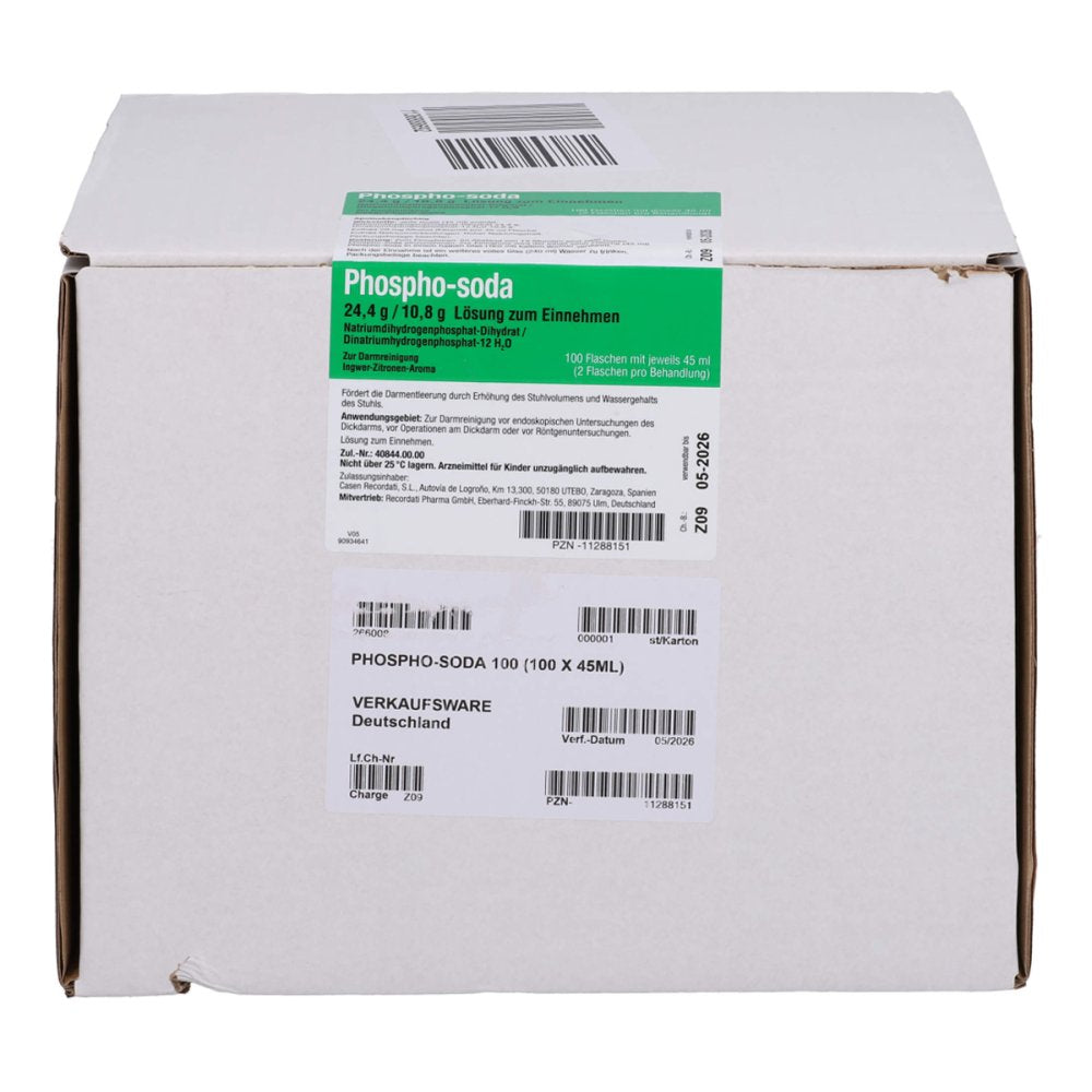 Das Produktfoto zeigt Phospho-Soda 24,4 G/10,8 G Lösung Zum Einnehmen (100X45 ml) PZN 11288151