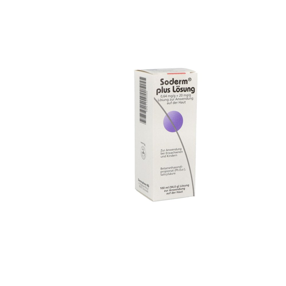 Soderm Plus Lösung 0,64 Mg/G + 20 Mg/G Anw.A.Haut (100 ml)