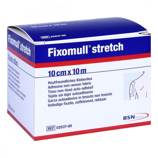 Das Produktfoto zeigt Fixomull Stretch 10 Cmx10 M (1 stk) PZN 11299373