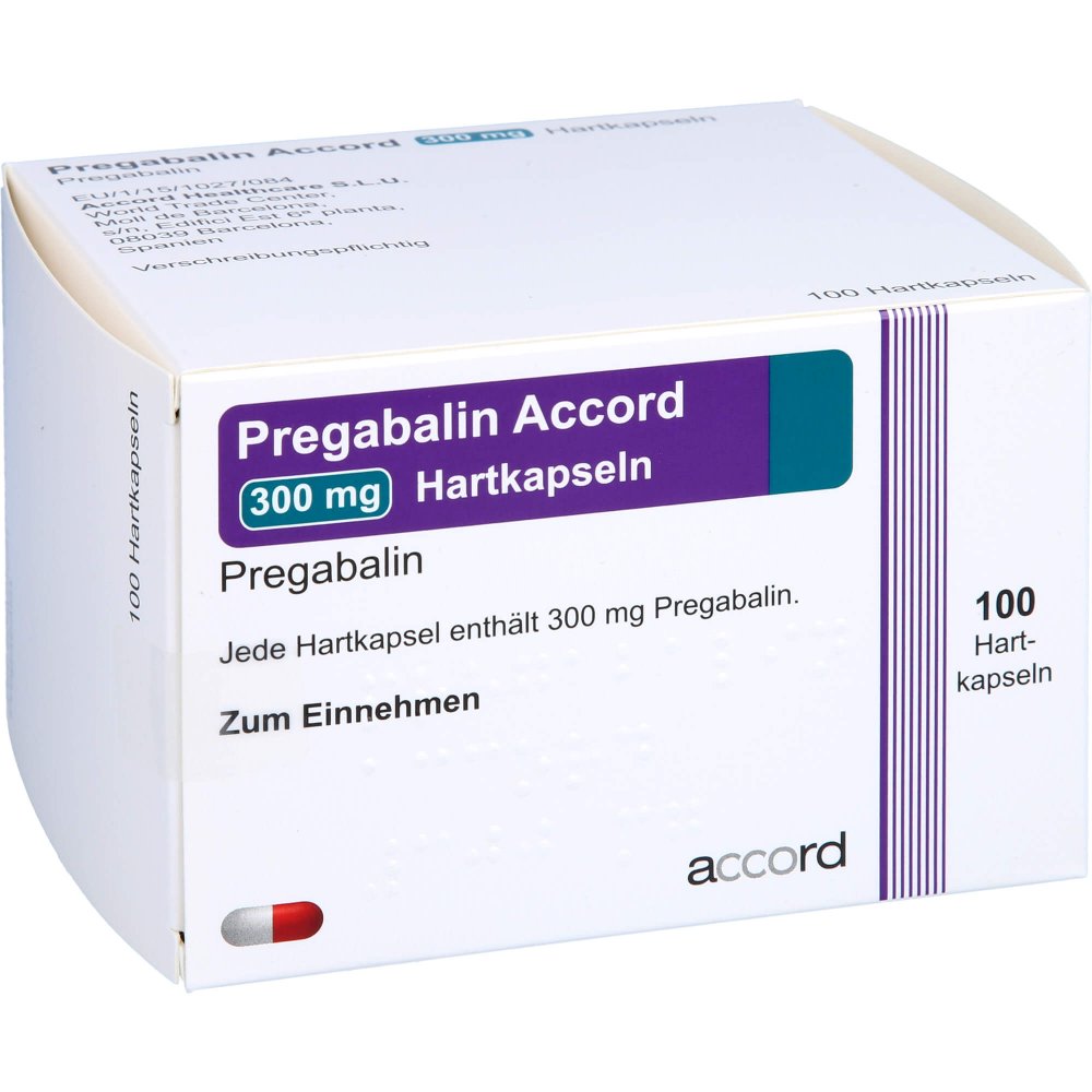 Das Produktfoto zeigt Pregabalin Accord 300 Mg Hartkapseln (100 stk) PZN 11305317