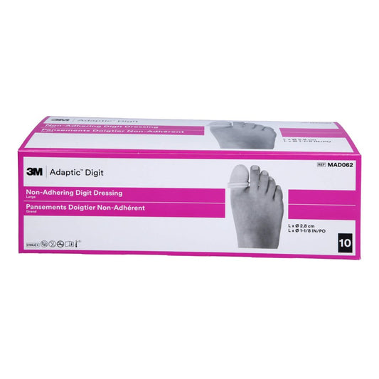 Das Produktfoto zeigt Adaptic Digit Zehenverband 2,8 Cm Large (10 stk) PZN 11318314