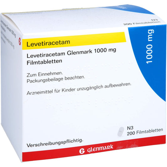 Levetiracetam Glenmark 1000 Mg Filmtabletten (200 stk)