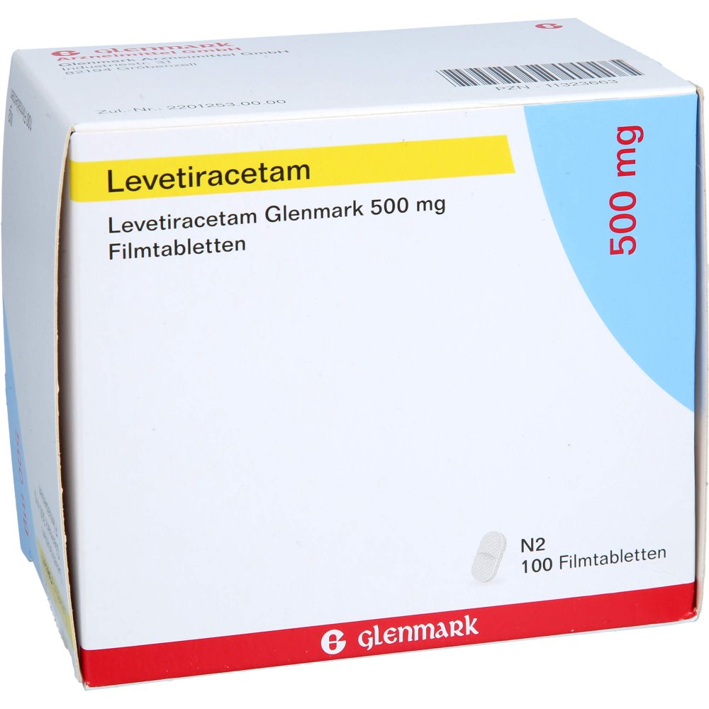 Levetiracetam Glenmark 500 Mg Filmtabletten (100 stk)