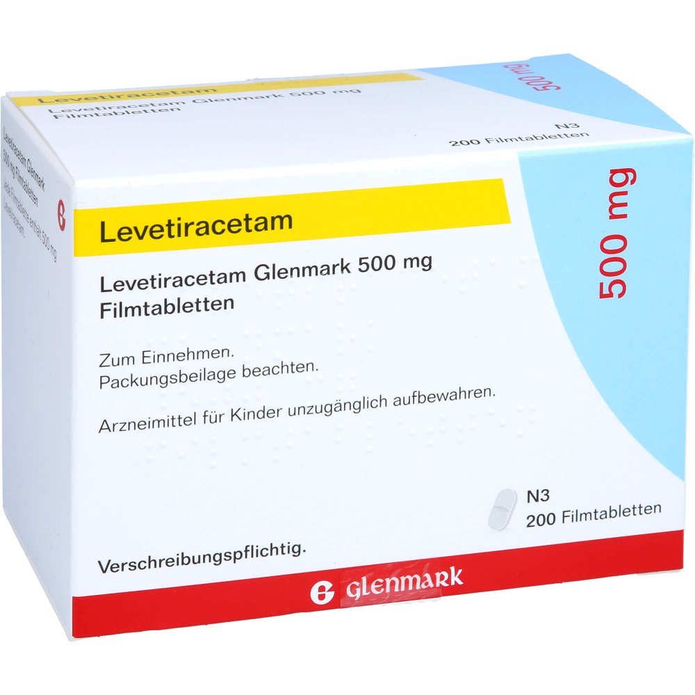 Levetiracetam Glenmark 500 Mg Filmtabletten (200 stk)