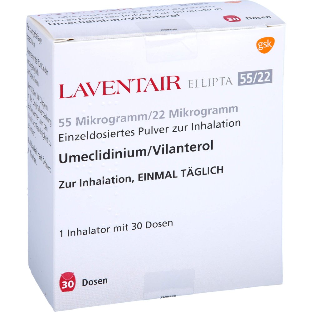 Laventair Ellipta 55 Μg/22 Μg Einzeld.P.Z.Inh.30ed (1 stk)