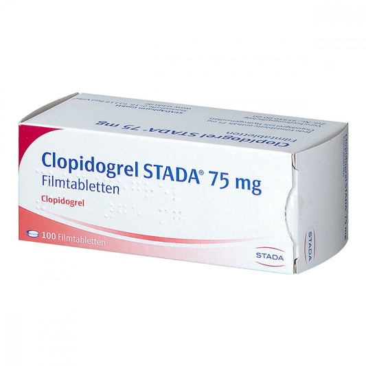 Das Produktfoto zeigt Clopidogrel Stada 75 Mg Filmtabletten (100 stk) PZN 11351257
