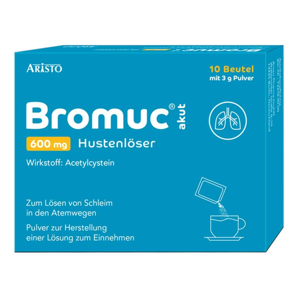 Bromuc Akut 600 Mg Hustenlöser Plv.Z.H.E.L.Z.Einn. (10 stk)