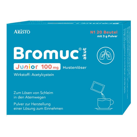 Bromuc Akut Junior 100 Mg Hustenlöser P.H.E.L.Z.E. (20 stk)