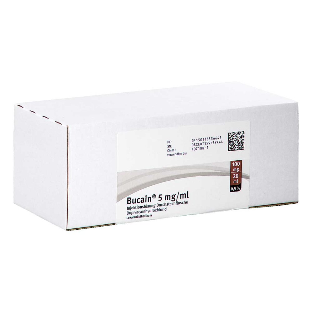 Bucain 0,5% 5mg/Ml Inj.L.100mg/20ml Dsfl. (10X20 ml)