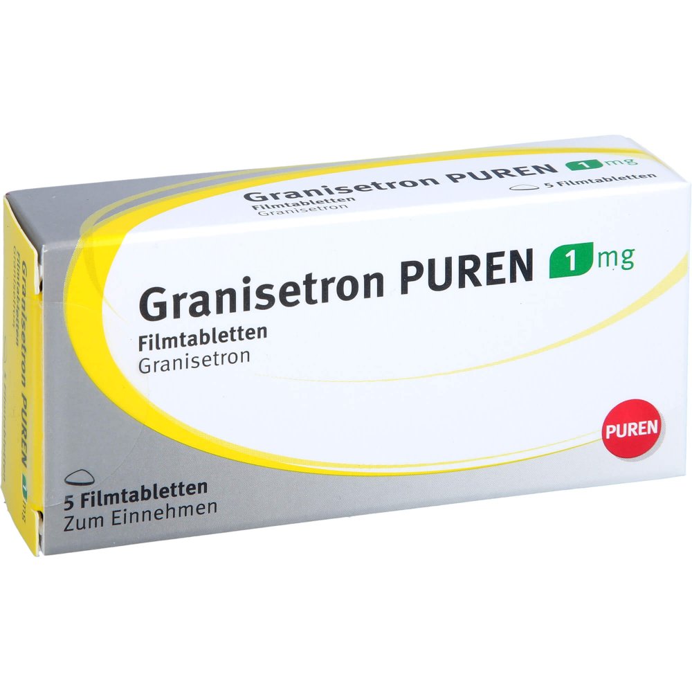 Das Produktfoto zeigt Granisetron Puren 1 Mg Filmtabletten (5 stk) PZN 11354899
