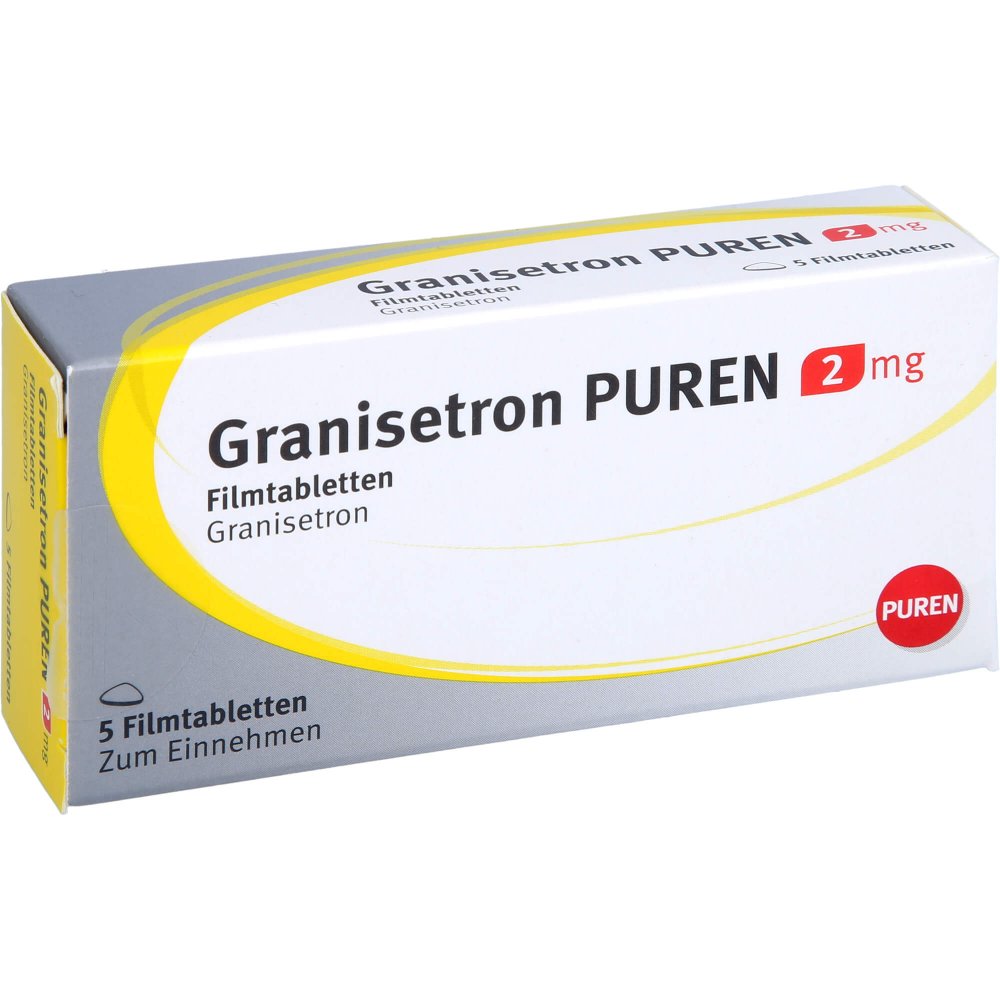 Das Produktfoto zeigt Granisetron Puren 2 Mg Filmtabletten (5 stk) PZN 11354907