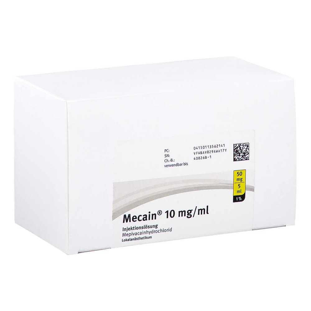 Mecain 1% 10 Mg/Ml Inj.L.50mg/5ml Glasampullen (50X5 ml)