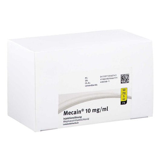 Mecain 1% 10 Mg/Ml Inj.L.50mg/5ml Glasampullen (50X5 ml)