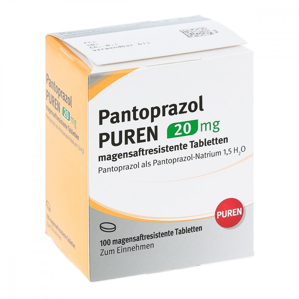Pantoprazol Puren 20 Mg Magensaftres.Tabletten (100 stk)