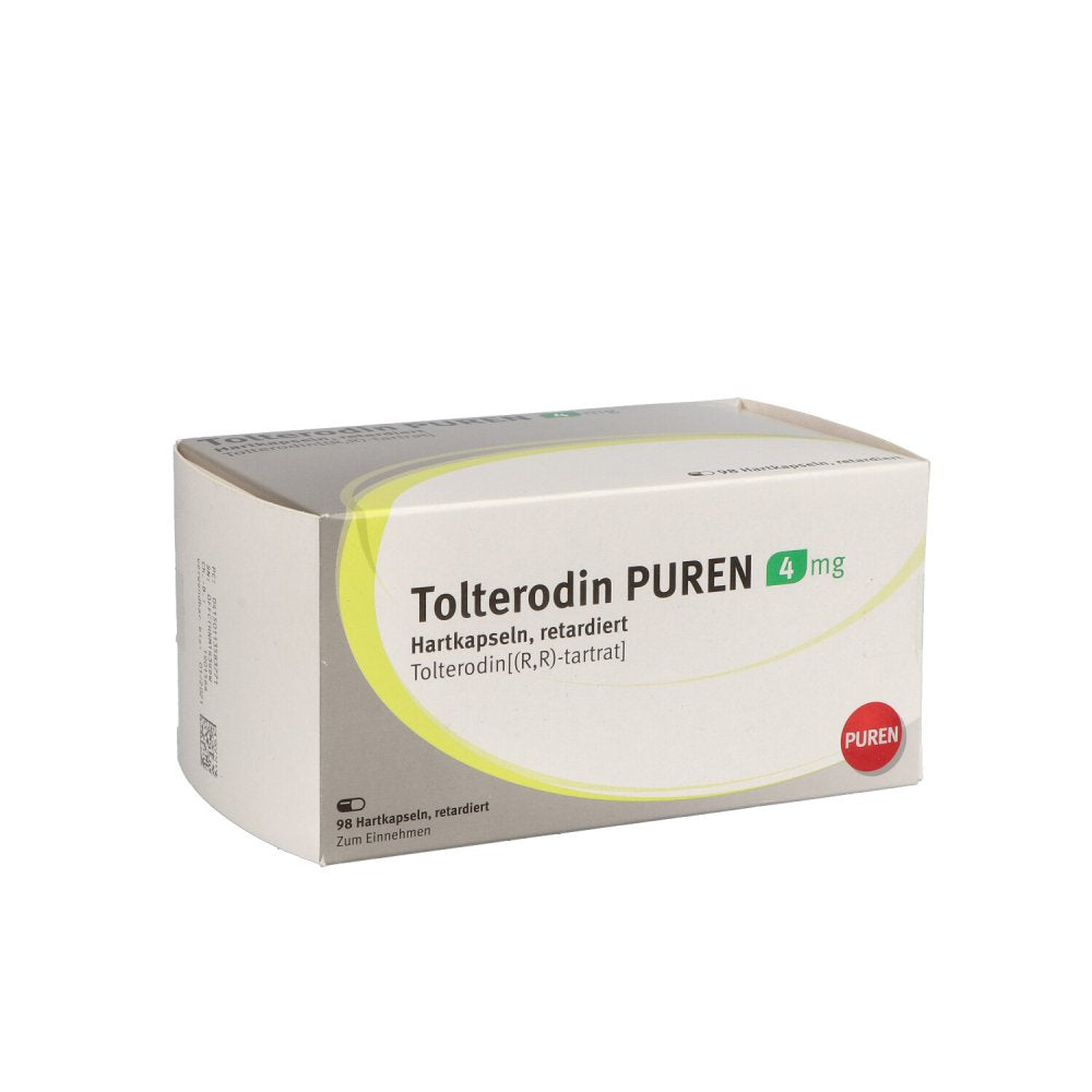 Das Produktfoto zeigt Tolterodin Puren 4 Mg Hartkapseln Retardiert (98 stk) PZN 11358377
