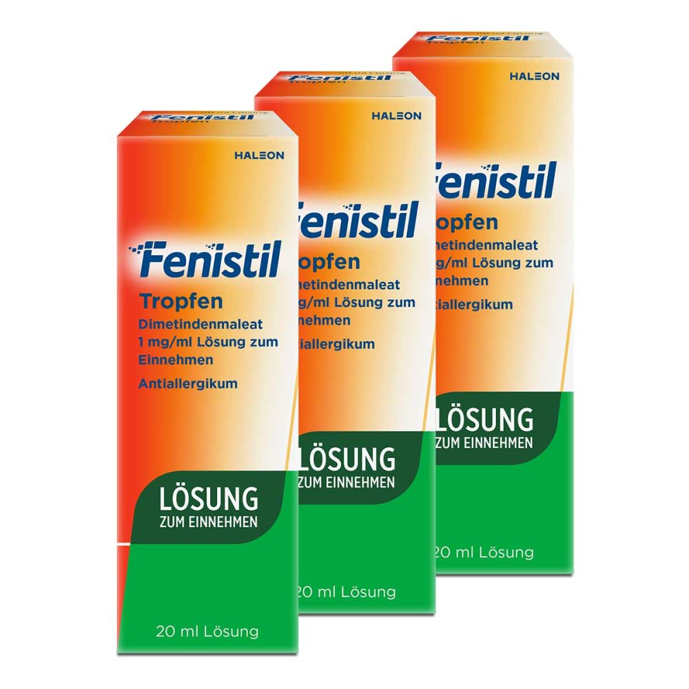 Das Produktfoto zeigt Fenistil Tropfen (3X20 ml) PZN 11358868