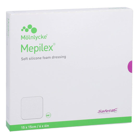 Das Produktfoto zeigt Mepilex 15x15 Cm Schaumverband (5 stk) PZN 11368252