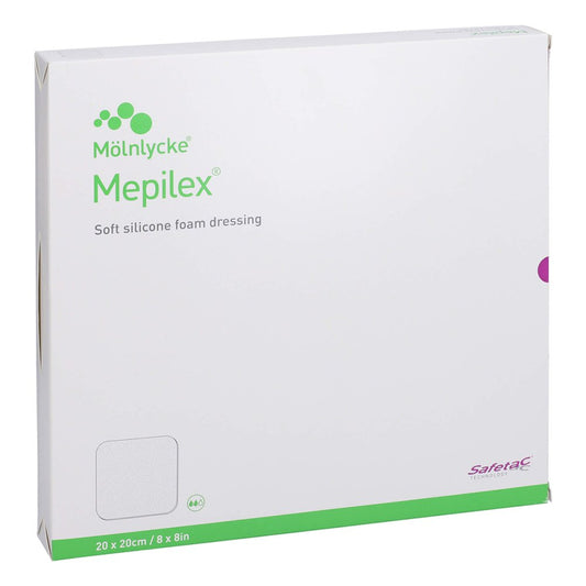 Das Produktfoto zeigt Mepilex 20x20 Cm Schaumverband (5 stk) PZN 11368269