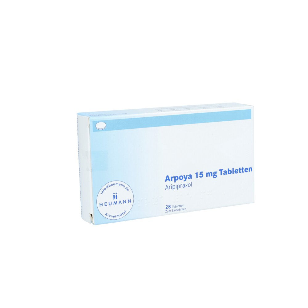 Das Produktfoto zeigt Arpoya 15 Mg Tabletten (28 stk) PZN 11374784