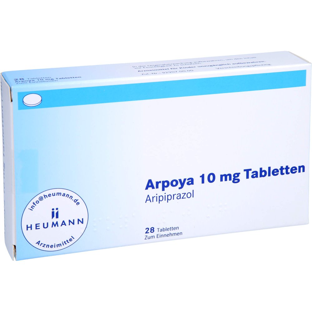 Das Produktfoto zeigt Arpoya 10 Mg Tabletten (28 stk) PZN 11374790
