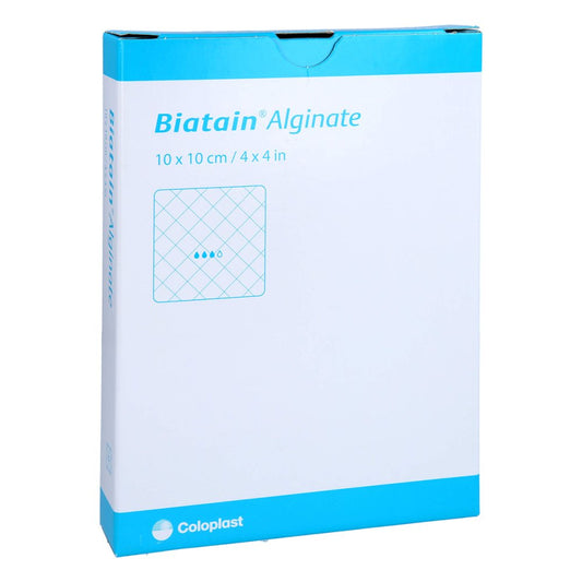 Das Produktfoto zeigt Biatain Alginate Kompressen 10x10 Cm (10 stk) PZN 11381413