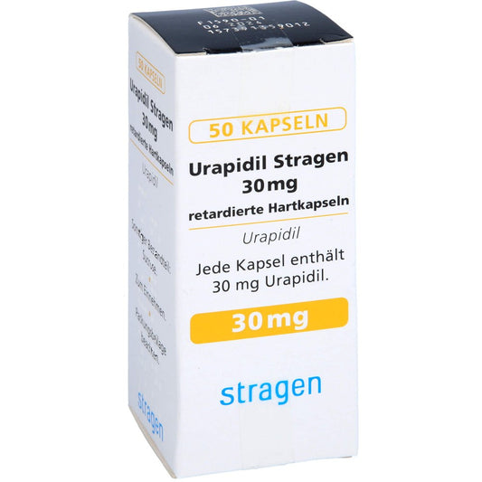 Das Produktfoto zeigt Urapidil Stragen 30 Mg Retardierte Hartkapseln (50 stk) PZN 11510939