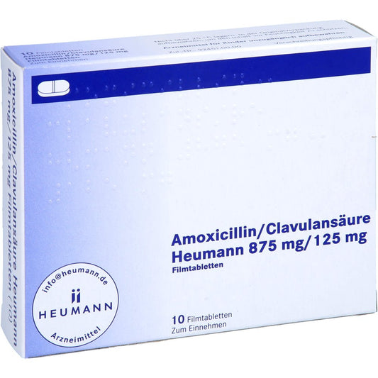 Amoxicillin/Clavulansäure Heumann 875 Mg/125 Mg (10 stk)