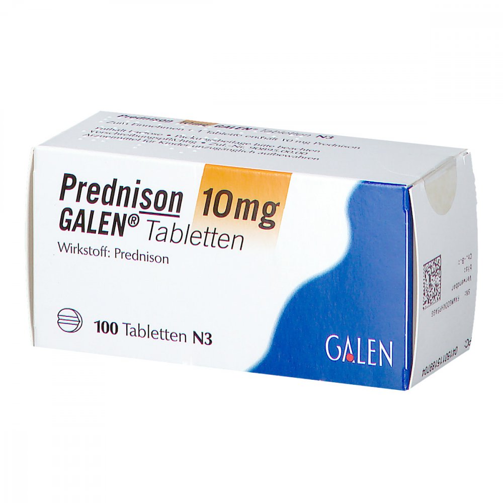 Das Produktfoto zeigt Prednison 10 Mg Galen Tabletten (100 stk) PZN 11518970
