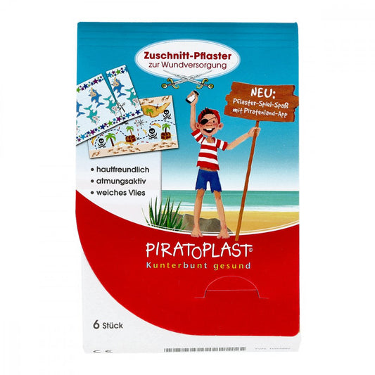 Das Produktfoto zeigt Piratoplast Jungen Pflasterzuschnitt 6x10 Cm (6 stk) PZN 11519449