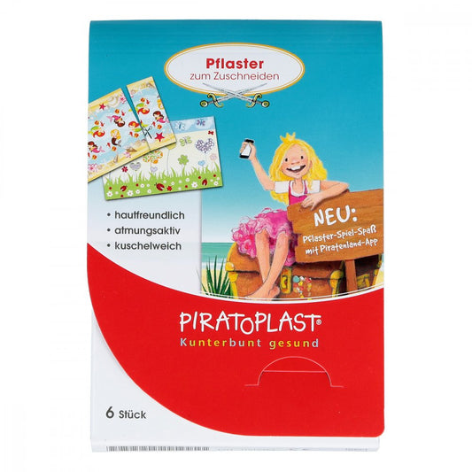 Das Produktfoto zeigt Piratoplast Mädchen Pflasterzuschnitt 6x10 Cm (6 stk) PZN 11519484