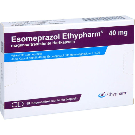 Esomeprazol Ethypharm 40 Mg Magensaftres.Hartkaps. (15 stk)