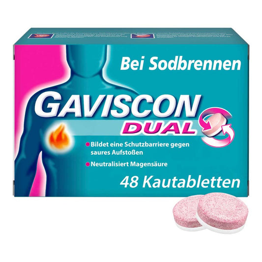 Gaviscon Dual 250mg/106,5mg/187,5mg Kautabletten (48 stk)