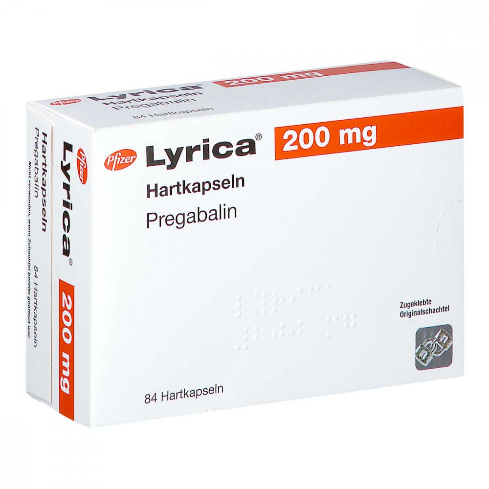 Das Produktfoto zeigt Lyrica 200 Mg Hartkapseln (4X21 stk) PZN 11538501