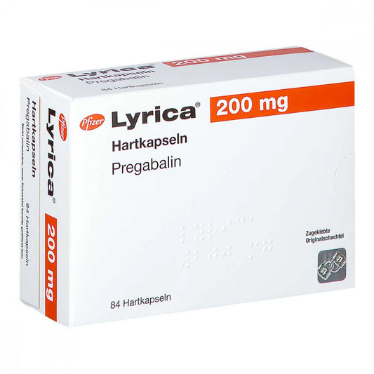 Das Produktfoto zeigt Lyrica 200 Mg Hartkapseln (4X21 stk) PZN 11538501
