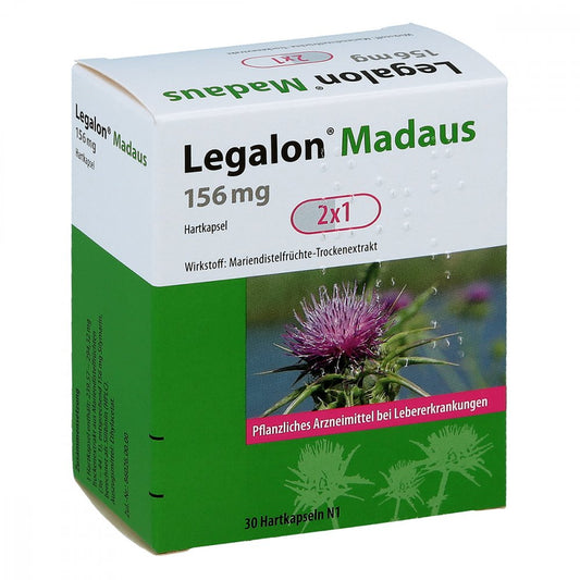 Das Produktfoto zeigt Legalon Madaus 156 Mg Hartkapseln (30 stk) PZN 11548161