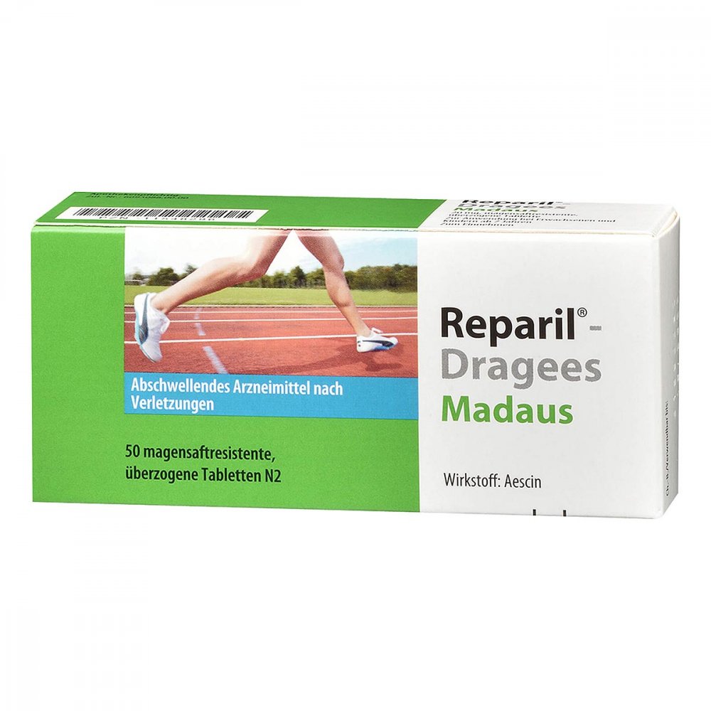 Das Produktfoto zeigt Reparil-Dragees Madaus Magensaftres.Tabletten (50 stk) PZN 11548296