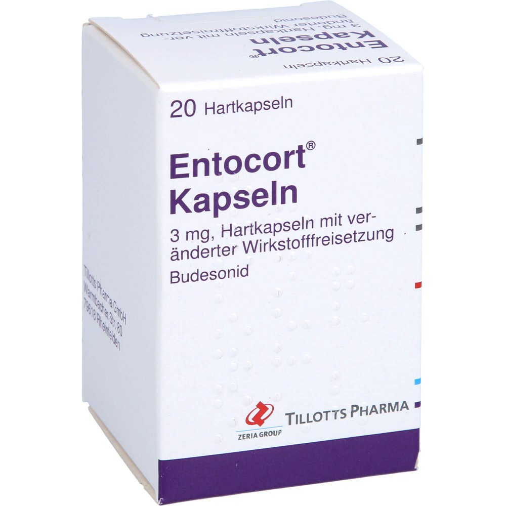 Das Produktfoto zeigt Entocort Kapseln Hartkaps.M.Veränd.Wirkst.-Frs. (20 stk) PZN 11556344