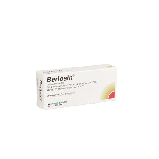 Das Produktfoto zeigt Berlosin Tabletten (20 stk) PZN 11557680