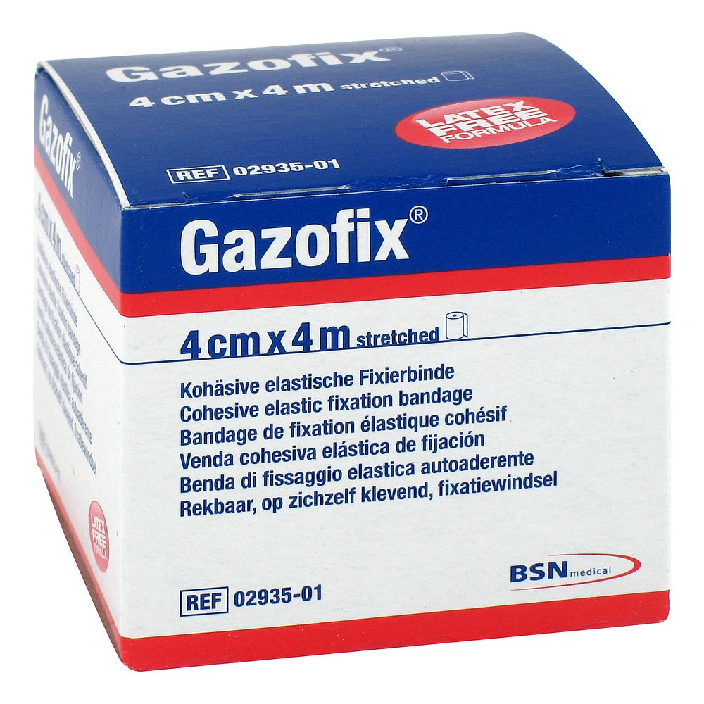 Gazofix Fixierbinde Kohäsiv 4 Cmx4 M (1 stk)