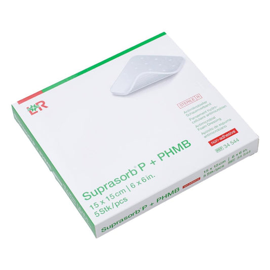 Das Produktfoto zeigt Suprasorb P+Phmb Schaumverband 15x15 Cm (5 stk) PZN 11596823