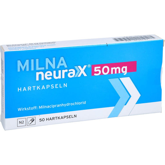 Das Produktfoto zeigt Milnaneurax 50 Mg Hartkapseln (50 stk) PZN 11599483