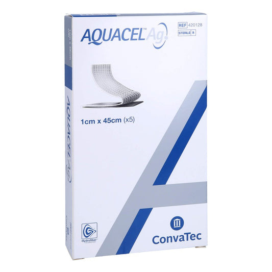Das Produktfoto zeigt Aquacel Ag 1x45 Cm Tamponaden M.Verstärkungsfasern (5 stk) PZN 11605350