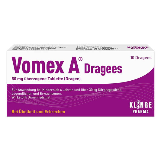 Vomex A Dragees 50 Mg Überzogene Tabletten (10 stk)