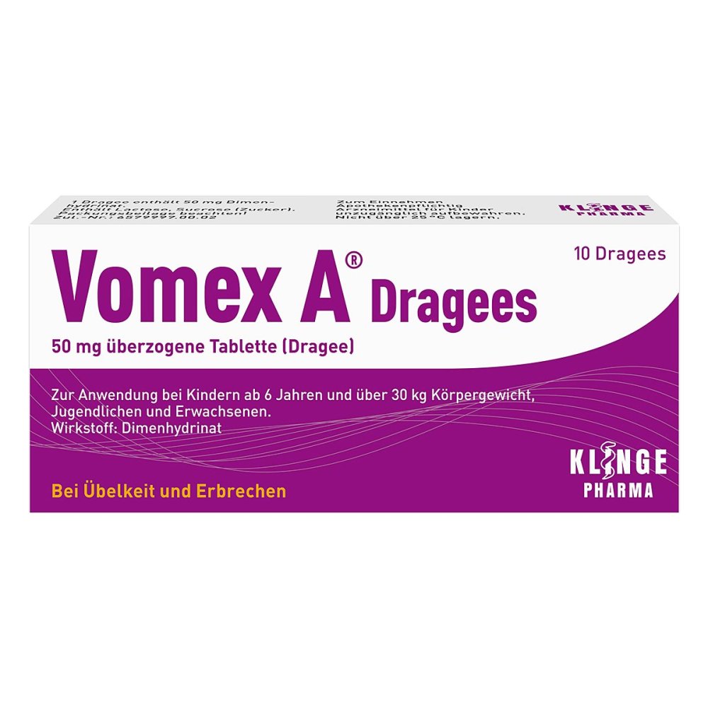 Vomex A Dragees 50 Mg Überzogene Tabletten (10 stk)