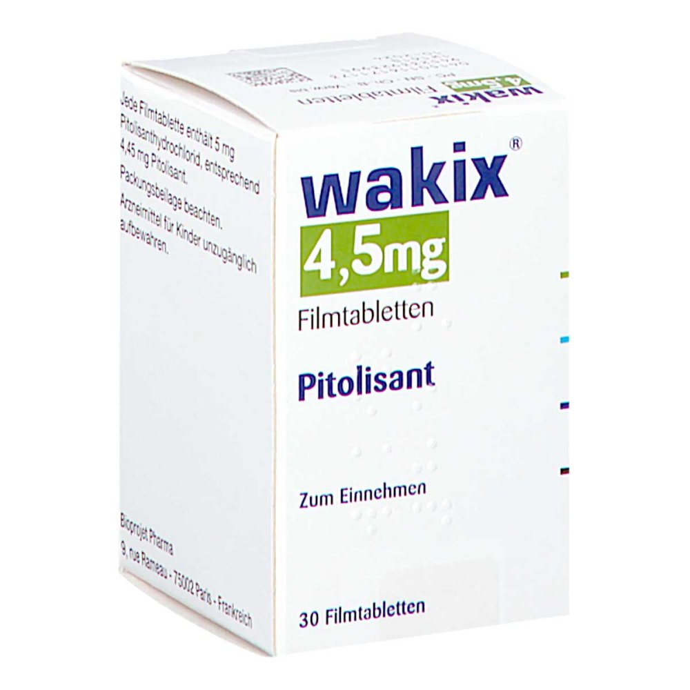Das Produktfoto zeigt Wakix 4,5 Mg Filmtabletten (30 stk) PZN 11617117