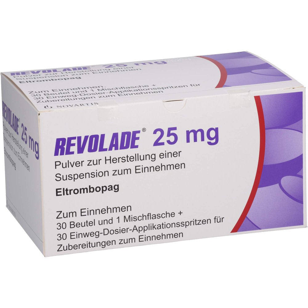 Das Produktfoto zeigt Revolade 25 Mg Pulver Z.Herstell.E.Susp.Z.Einn. (30 stk) PZN 11638326