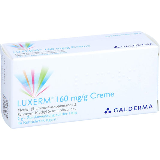 Das Produktfoto zeigt Luxerm 160 Mg/G Creme (2 g) PZN 11653840